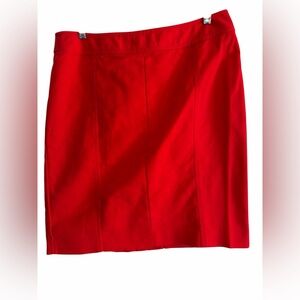Gallia  Moda Elegant Red Women's Pencil Skirt